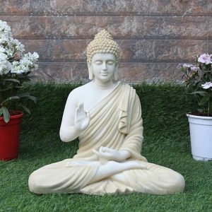 Wonderland Resin 14 '' Buddha (Beige), Buddha Statue for Home Decor, Garden