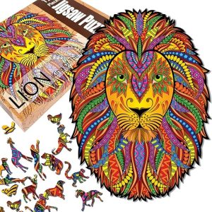 WOODEN JIGSAW PUZZLE LION